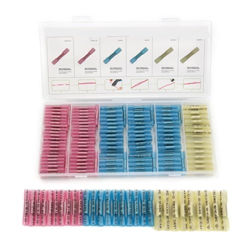 200Pcs Heat Shrink Terminals Insulated Butt Electrical Splice Wire Connectors Cable Crimp Terminal Connector AWG 22-10 200Pcs Heat Shrink Terminals Insulated Butt Electrical Splice Wire Connectors Cable Crimp Terminal Connector AWG 22-10 von SLXWSXZE
