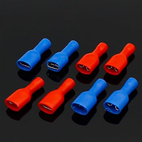 200pcs Fully Insulated Splice Wire Cable Connector 6.3mm Crimp Electrical Terminals 100 Red 100 Blue Kit Set 200pcs Fully Insulated Splice Wire Cable Connector 6.3mm Crimp Electrical Terminals 100 Red 100 Blue Kit Set von SLXWSXZE