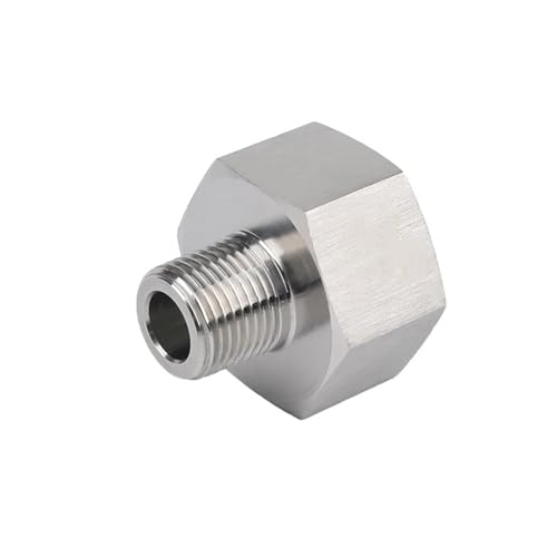 3/4" BSPP Female To 3/8" BSPT Male Thread 304 Stainless Steel Pipe Fitting Reducer Bushing Connector von SLXWSXZE