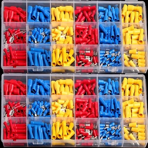 300PCS Waterproof Electrical Crimp Terminals Insulated Spade Terminals Connectors Kits with Box Wire Connector von SLXWSXZE