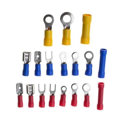300Pcs Electrical Wire Terminals Assorted Insulated Crimp Connector Spade Set AWG 22-10 Boxed Set von SLXWSXZE