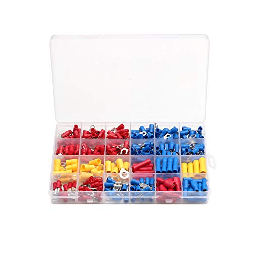 373Pcs Butt Connector Spade Ring Fork Terminals Assorted Set Insulated Electrical Wire Connectors Crimping Terminals 373Pcs Butt Connector Spade Ring Fork Terminals Assorted Set Insulated Electrical Wire Connectors Crimping Terminals von SLXWSXZE