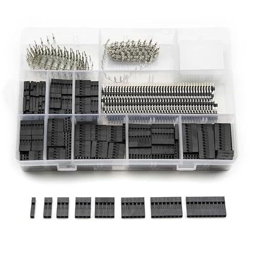 40 Pin 2.54mm Single Row Straight Male Jumper Pin Header Jumper Wire Cable Housing Pin Connector Terminal 670pcs Kit 40 Pin 2.54mm Single Row Straight Male Jumper Pin Header Jumper Wire Cable Housing Pin Connector Terminal 670pcs Kit von SLXWSXZE