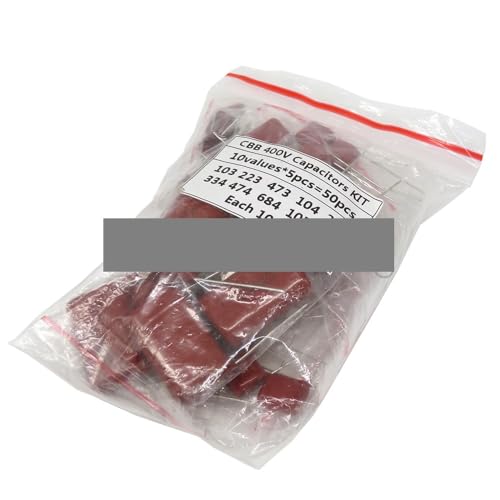 50PC=10value*5PCS Metallized Polyester Film Capacitors CBB Assortment Kit 400V 10nF ~ 3.3UF kit Capacitance Meters 50PC=10value*5PCS Metallized Polyester Film Capacitors CBB Assortment Kit 400V 10nF ~ 3.3UF kit Capacitance Meters von SLXWSXZE