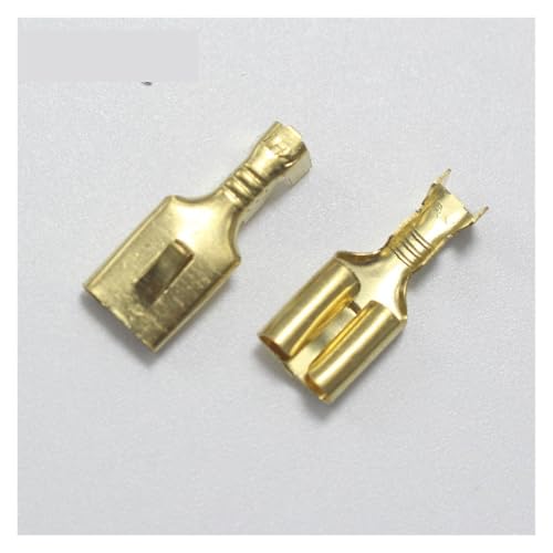 50pcs Copper 6.3 Crimp Terminal 6.3mm Uninsulated Spring Connector Female Cold Terminal 50pcs Copper 6.3 Crimp Terminal 6.3mm Uninsulated Spring Connector Female Cold Terminal von SLXWSXZE