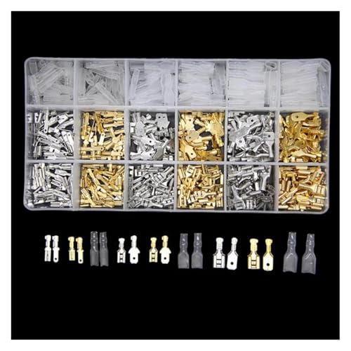 540Pcs Female Male Electrical Spade Wire Butt Connectors Lugs Battery Starter Cable Splice Crimp Terminals Kit Assortment von SLXWSXZE