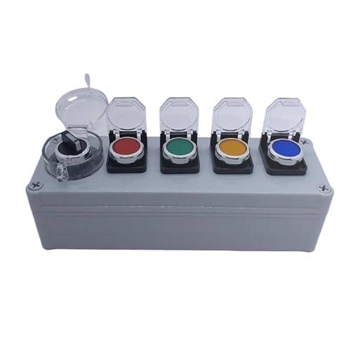 5P Knob Reset Push Button Rotary Switch Control Box With Cover Momentary Start Stop NO NC 5P Knob Reset Push Button Rotary Switch Control Box With Cover Momentary Start Stop NO NC von SLXWSXZE