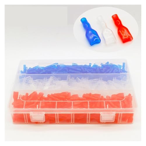600pcs 3 colours Cover Case for 6.3mm Crimp Terminal Spade Connector 6.3 terminal cap 600pcs 3 colours Cover Case for 6.3mm Crimp Terminal Spade Connector 6.3 terminal cap von SLXWSXZE