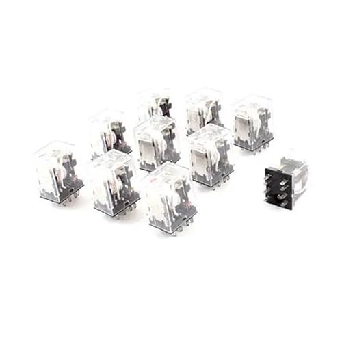 AC 24V Coil DPDT 8-Pin Red LED Light Purpose Power Relay 10 Pieces Industrial Electrical Relays von SLXWSXZE