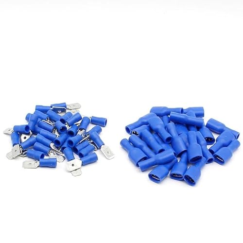 FDFD2-250 * 50 MDD2-250 * 50 16-14AWG BLUE Insulated Spade Crimp Wire Cable Connector Terminal Male/Female Kit 100PCS 50pair FDFD2-250 * 50 MDD2-250 * 50 16-14AWG BLUE Insulated Spade Crimp Wire Cable Connector Terminal Male/Female Kit 100PCS 50pair von SLXWSXZE