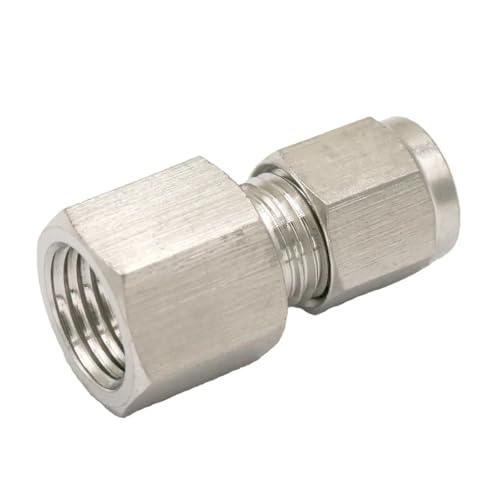 Fit Tube O/D 6mm To 1/2" BSPP Female 304 Stainless Ferrule Pneumatic Air Compression Fitting von SLXWSXZE