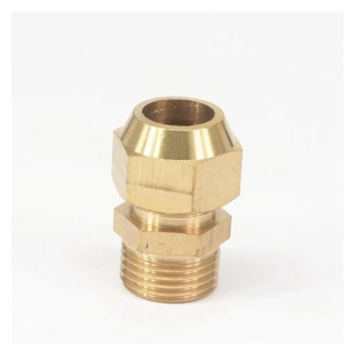 Flare Tube OD 14mm x 1/2" Male Brass Flare Male Connector Tube Pneumatic Fitting with Short Flare Nut von SLXWSXZE