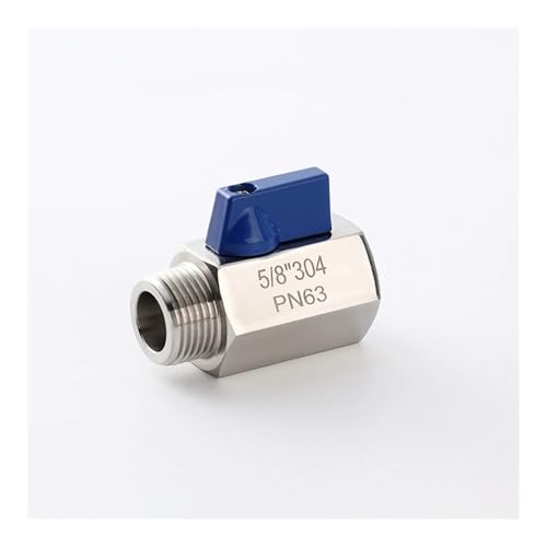 G 5/8" Male 7/8"-14 Ball Valve Homebrew Beer SUS 304 Stainless Steel With Blue Hanlde For Homebrew von SLXWSXZE