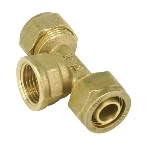SLXWSXZE Fit Tube I.D x O.D 20x25mm - 1" BSP Female Tee 3 Ways Brass Fitting SLXWSXZE Fit Tube I.D x O.D 20x25mm - 1" BSP Female Tee 3 Ways Brass Fitting von SLXWSXZE