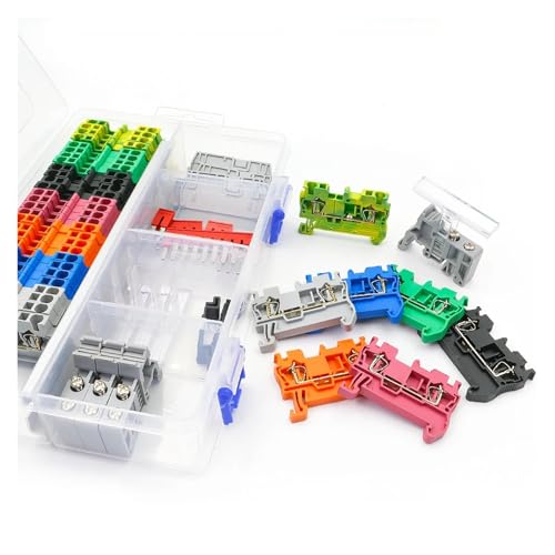 ST2.5 Din Rail Spring Terminal Block Kit End Cover Stop Plug-In Jumper Bridge Marker Strip Assembly Combined 12AWG 1Set ST2.5 Din Rail Spring Terminal Block Kit End Cover Stop Plug-In Jumper Bridge Marker Strip Assembly Combined 12AWG 1Set von SLXWSXZE