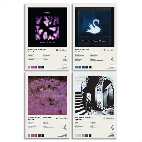 SLXYYYHW Mazzy Poster Star Album Cover Limited Edition Poster (Set mit 4 Stück) ungerahmt 20 x 30 cm Raum ästhetisch scannbar Song Code Musikposter von SLXYYYHW
