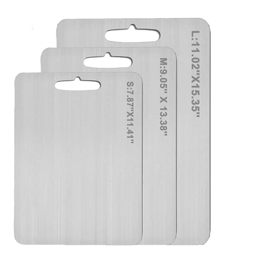 SLXYYYHW Titan-Schneidebrett, Schneidebrett, Küchen-Titan-Schneidebrett, doppelseitiges medizinisches Titan-Schneidebrett, Edelstahl-Schneidebrett von SLXYYYHW