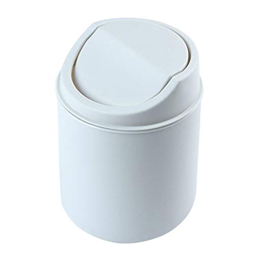 SLYGOU Kleiner MüLleimer,Mini-MüLleimer Aus Kunststoff Mit Deckel Tischabfalleimer Mit Deckel Mini Tisch MüLleimer Mini Mülleimer für Schreibtisch,Frisiertisch，Nachttisch von SLYGOU