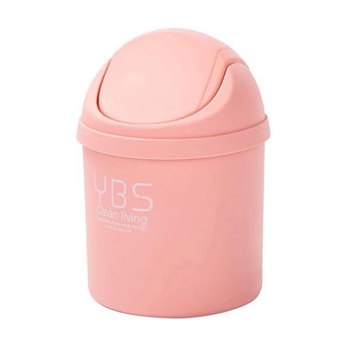 SLYGOU Mini SüßE MüLleimer,Nette Mini Desktop MüLleimer Tischabfalleimer Mit Deckel Bad-MüLleimer Design verwendet für Familie Wohnzimmer Schlafzimmer Badezimmer Büro von SLYGOU