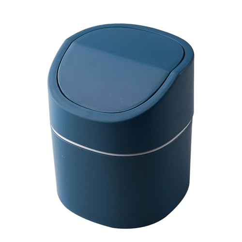 SLYGOU MüLleimer Schlafzimmer,Nette Mini Desktop MüLleimer Trash Bin TischmüLleimer Mit Schwingdeckel - Winziger Abfalleimer für Badezimmer, Schreibtisch, Tisch oder Couchtisch von SLYGOU