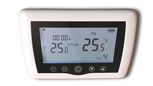 SM-PC®, Digital Funk Raumthermostat Thermostat programmierbar Touchkey weiß Serie:TOP #a46 von SM-PC