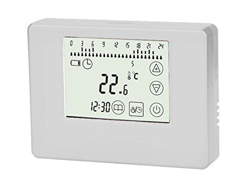 SM-PC®, Digital Funk Raumthermostat Thermostat programmierbar Touchscreen #829 Ivory/Weiss von SM-PC
