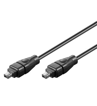 SM-PC®, FireWire+ Kabel Firewirekabel (4-polig Stecker auf 4-polig Stecker) 1,8m schwarz #001 von SM-PC