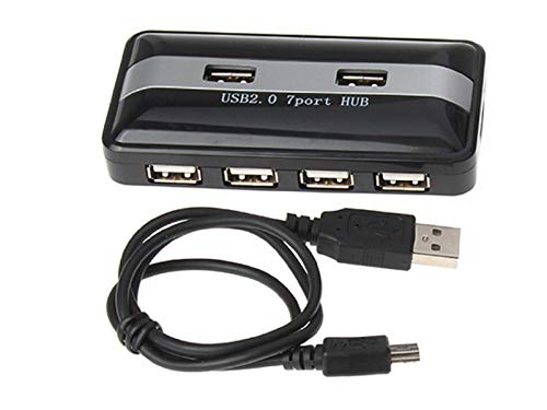 SM-PC® USB 2.0 7port Hub mit Netzteil und USB-Anschlusskabel Verteiler #236 von SM-PC