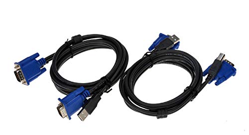 SM-PC®1,5m Kabelsatz für KVM Switch USB + VGA Monitor#601 von SM-PC