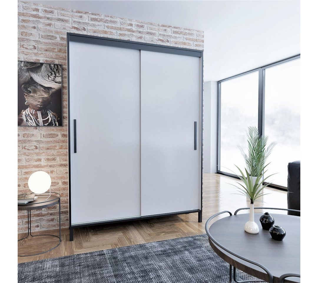 SM SEGA Schiebetürenschrank Verschiebbarer Kleiderschrank - 120x221x60 cm - verschiedene Farben Kratzfeste Oberfläche, ABS-Kanten, leises Schiebetürsystem SM SEGA Schiebetürenschrank Verschiebbarer Kleiderschrank - 120x221x60 cm - verschiedene Farben Kratzfeste Oberfläche, ABS-Kanten, leises Schiebetürsystem von SM SEGA