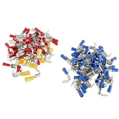 100er 6.3mm Flachsteckhülsen Kabelschuhe Flachstecker Steckverbinder 0.5-4.0 mm² Abzweigverbinder 100er 6.3mm Flachsteckhülsen Kabelschuhe Flachstecker Steckverbinder 0.5-4.0 mm² Abzweigverbinder von SM SunniMix