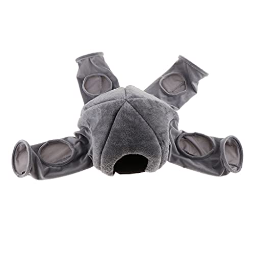 Kleintier Tunnel Nest Spielzeug für Hamster Meerschweinchen Chinchilla Maus Frettchen, Grau von SM SunniMix