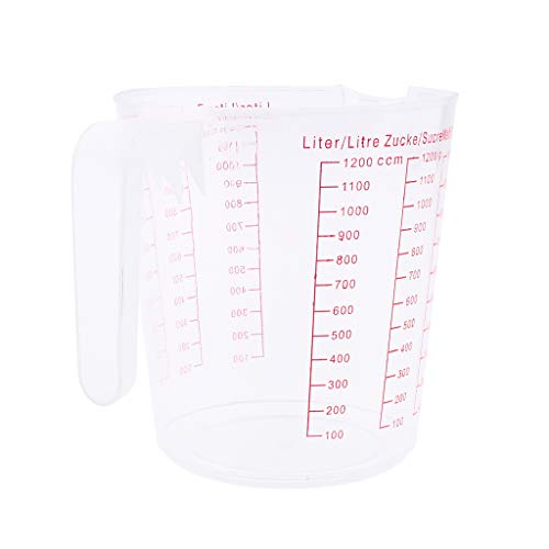 1200ML Messbecher Griffinbecher Maßbecher mit ergonomischem aus von SM SunniMix