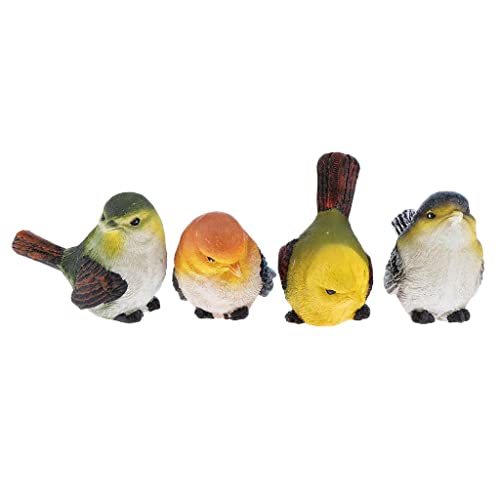 SM SunniMix 4 Künstliche Mini Vogel Feder Vögelchen Dekofigur Dekovögel von SM SunniMix