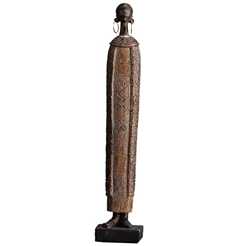 SM SunniMix Afrikanische Skulptur Afrika Frau Deko, Statue Afrikanische Deko Figuren, Afrikanische Deko Frauenfigur Mädchen Figur Statue Dekor für Zuhause Handwerk Puppen Ornamente - Stil d von SM SunniMix