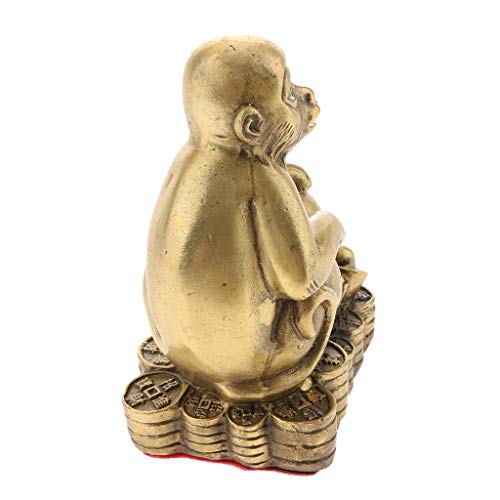 SM SunniMix Retro Chinesische Tierkreiszeichen Sternzeichen Tierfigur Figuren Skulptur Feng Shui, AFFE von SM SunniMix