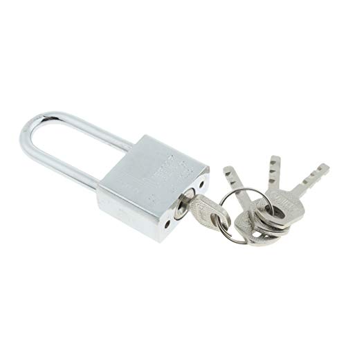 SM SunniMix aus aus Vorhängeschloss mit 4 Hauptpunkt, Key Vorhangschloss stark, fest, rostfrei, Silber 30x68mm von SM SunniMix