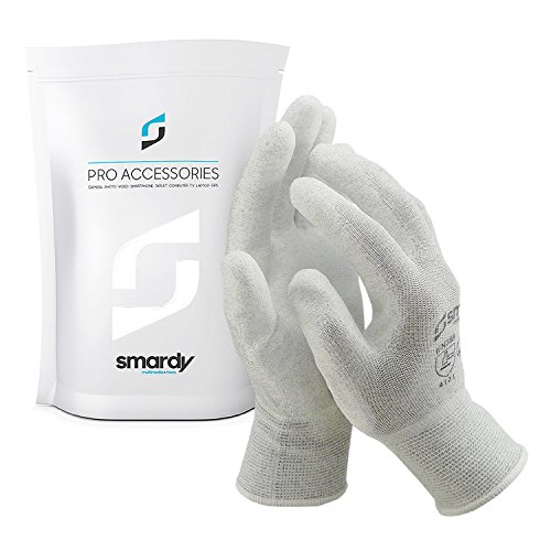 SMARDY 1 Paar Antistatische ESD-Handschuhe Touchscreen-fähig Größe M (8), Schutzhandschuhe für Arbeiten an Elektronik, PC, Kamera, Objektiven – Schutz vor Fingerabdrücken & statischer Aufladung von SMARDY