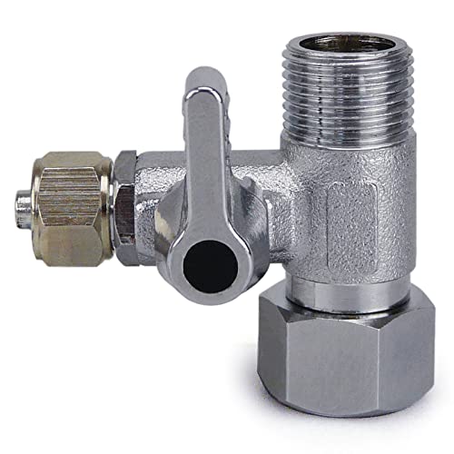 smardy Absperrhahn Adapter T-Stück 3/8x3/8x3/8" Absperrventil zum Anschluss von 2 Geräten von SMARDY