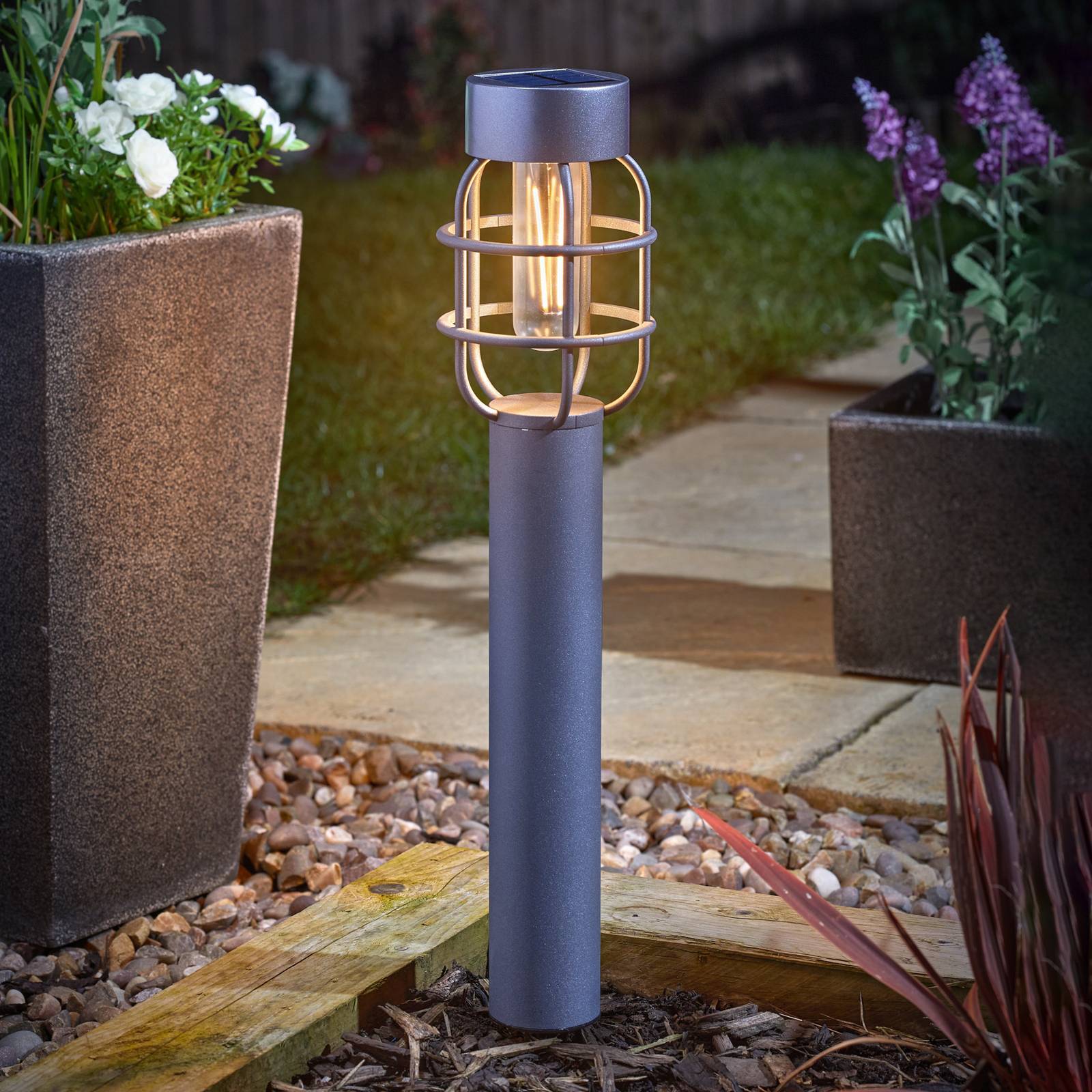 LED-Solar-Erdspießleuchte Anglia, 2er-Set, anthrazit, IP44 LED-Solar-Erdspießleuchte Anglia, 2er-Set, anthrazit, IP44 von SMART GARDEN