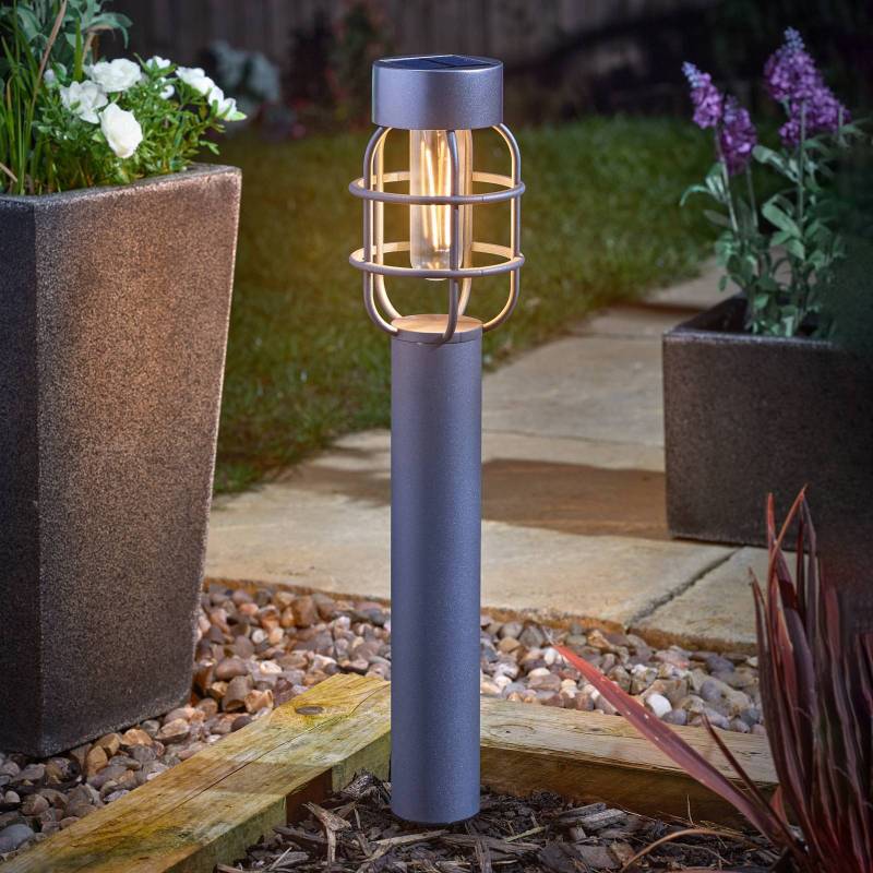 LED-Solar-Erdspießleuchte Anglia, 2er-Set, anthrazit, IP44 von SMART GARDEN
