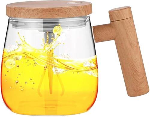 SMART-J Glasbecher mit integriertem Mixer Super Mix 400 ml – elektrische selbstmischende Tasse für Kaffee, Tee und Getränke, mit automatischem Rühren mit hoher Geschwindigkeit, tragbar und leicht zu von SMART-J