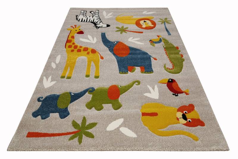 SMART KIDS Kinderteppich Benny & Friends, rechteckig, Höhe: 10 mm, Moderner Spielteppich, strapazierfähig, pflegeleicht, Konturenschnitt von SMART KIDS