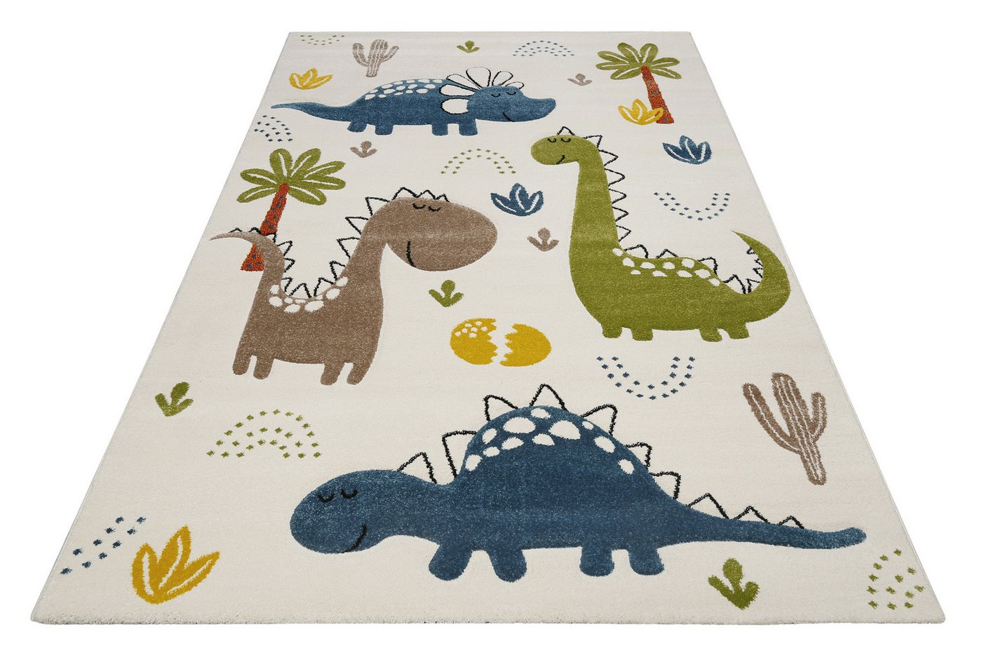 SMART KIDS Kinderteppich Dino & Friends, rechteckig, Höhe: 10 mm, Moderner Spielteppich, strapazierfähig, pflegeleicht, Konturenschnitt SMART KIDS Kinderteppich Dino & Friends, rechteckig, Höhe: 10 mm, Moderner Spielteppich, strapazierfähig, pflegeleicht, Konturenschnitt von SMART KIDS