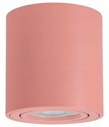 SMART LED Schwenkbar Spotleuchte 230V Deckenleuchte mit GU10 Fassung Deckenspot Deckenlampe Aufputz Aufbau-lampe aus Aluminium Downlight, rosa Farbe, SMART LED Schwenkbar Spotleuchte 230V Deckenleuchte mit GU10 Fassung Deckenspot Deckenlampe Aufputz Aufbau-lampe aus Aluminium Downlight, rosa Farbe, von SMART LED