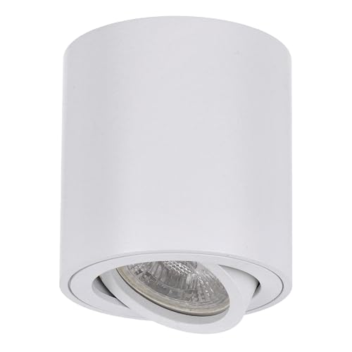 SMART LED Schwenkbar Spotleuchte 230V Deckenleuchte mit GU10 Fassung Deckenspot Deckenlampe Aufputz Aufbau-lampe aus Aluminium Downlight, weiße Farbe, SMART LED Schwenkbar Spotleuchte 230V Deckenleuchte mit GU10 Fassung Deckenspot Deckenlampe Aufputz Aufbau-lampe aus Aluminium Downlight, weiße Farbe, von SMART LED