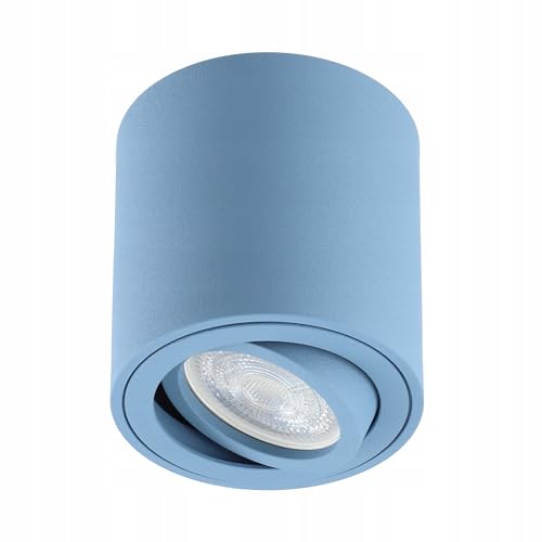 SMART LED Schwenkbar Spotleuchte 230V Deckenleuchte mit GU10 Fassung Deckenspot Deckenlampe Aufputz Aufbau-lampe aus Aluminium Downlight (blaue Farbe) von SMART LED