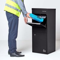 Homescapes - smart parcel box™ Paketbriefkasten Paketkasten Standbriefkasten Paketbox, Entnahme hinten & vorne, Schwarz Homescapes - smart parcel box™ Paketbriefkasten Paketkasten Standbriefkasten Paketbox, Entnahme hinten & vorne, Schwarz von HOMESCAPES