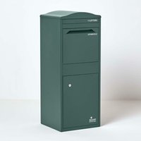 Paketbriefkasten Paketkasten Standbriefkasten Paketbox mit gebogenem Dach, Entnahme vorne, Grün - Grün - Smart Parcel Box von SMART PARCEL BOX