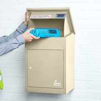 Homescapes - smart parcel box™ Wand-Paketkasten Paketbox Paketbriefkasten Postkaten, Entnahme vorne, Beige Homescapes - smart parcel box™ Wand-Paketkasten Paketbox Paketbriefkasten Postkaten, Entnahme vorne, Beige von HOMESCAPES